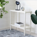 SAFAVIEH Home Collection Rafiki Distressed White Lower Shelf Console Table CNS5714A