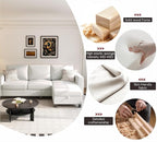Youmumeub 79''Sectional Couch Couches for Living Room - L-Shaped 4-Seater Deep Sectional Sofa,Removable Covers,Suitable for The Living Room, Apartment or Office-Beige