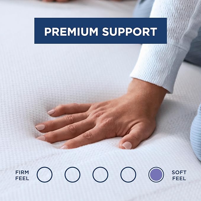 TEMPUR-Adapt 3" Memory Foam Mattress Topper, Twin, White