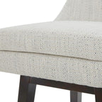 CHITA Counter Height Swivel Bar Stools Set of 4, FSC Certified Upholstered Fabric Barstool Chairs with Back, 26.8" H Seat Height, Fabric in Ivory