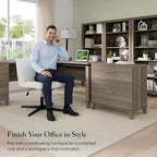 Bush Furniture 2 Drawer Lateral File Cabinet, Letter and Legal-Size Document Storage for Home or Professional Office, Somerset Collection, Ash Gray