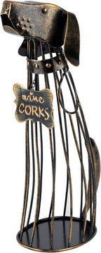 True Dog Wine Cork Holder Decorative in Metal with Bronze Finish, Corks Display Holders, Home Bar Accessories, Kitchen and Dining Room Decor, Set of 1