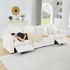 ORRD Modern Armless Power Recliner Sofa Seat for Modular Sectional Couch for Living Room-White