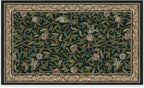 RUGGABLE x Morris & Co Washable Area Rug – Pomegranate Blue Green 3x5, Stain-Resistant, Non-Slip – Small Machine Washable Rugs for Living Room, Bedroom, Hallway, Entryway & Office–with Standard Pad