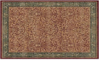 RUGGABLE x Morris & Co Machine Washable Christmas Area Rug – Acorn Amber Red 3x5, Stain-Resistant, Non-Slip – Small Rugs for Living Room, Bedroom, Hallway, Entryway & Office–with Cushioned Pad