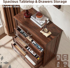 Bedroom Dresser Sets, 54" Wide 7 Drawers Dresser and 37" Tall 4 Drawers Dresser, Wooden 2 Piece Bedroom Furniture Set, Chest of Drawer for Bedroom, Home, Living Room, Hallway, Brown