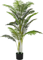 Christopher Knight Home Alene Set of 2 61''H Artificial Tree Indoor, Artificial Palm Tree with Nursery Pot, Tropical Style Faux Tree and Black Plastic Pot, Artificial Plant for Home Office Decor,Green