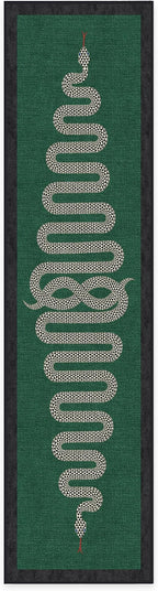 RUGGABLE x Jonathan Adler Machine Washable Modern Runner Rug – Venom Emerald 2.5x10, Stain-Resistant, Non-Slip – Washable Rug for Hallway, Entryway, Living Room & Kitchen–with Standard Pad