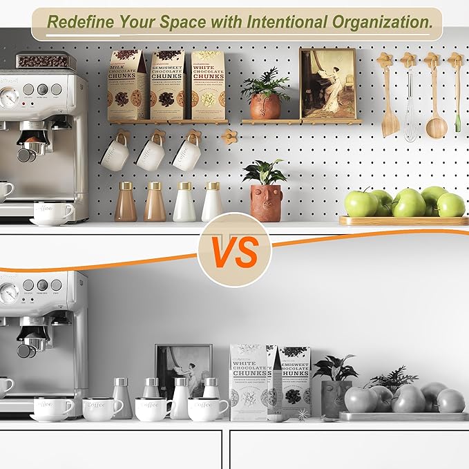 70" Pantry Cabinet with Pegboard, Kitchen Pantry Storage Cabinet with Shelves & Drawer, Adjustable Shelves, LED Light & Power Outlets for Dining Room (White)