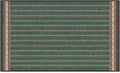 RUGGABLE x Morris & Co Machine Washable Christmas Area Rug– Fruit Stripe Spruce Green 3x5, Stain-Resistant, Non-Slip–Small Rugs for Living Room, Bedroom, Hallway, Entryway & Office–with Cushioned Pad