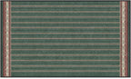 RUGGABLE x Morris & Co Machine Washable Christmas Area Rug– Fruit Stripe Spruce Green 3x5, Stain-Resistant, Non-Slip–Small Rugs for Living Room, Bedroom, Hallway, Entryway & Office–with Cushioned Pad