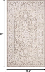 SAFAVIEH Reflection Collection Accent Rug - 2'3" x 3', Beige & Cream, Non-Shedding & Easy Cleaning, Ideal for Entryway, Living Room, Bedroom (RFT665A)