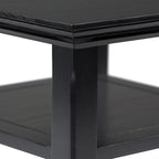 SIMPLIHOME Acadian SOLID WOOD 19 inch Wide Square Transitional End Table in Black for the Living Room and Bedroom
