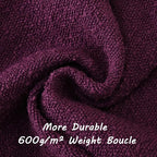 FUTEI Pack of 2 Purple Decorative Throw Pillow Covers 12x20 Inch Soft Cozy Solid Boucle Textured Lumbar Pillow Cases,Modern Home Decor for Couch Bed Living Room