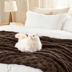 Bedsure GentleSoft King Size Blanket for Bed - Super Soft Cozy Blankets for Women Men Girls, Large Fuzzy Fleece Throw for Bedroom Decor, Dark Brown,108x90 Inches