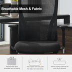 Okeysen High Back Ergonomic Mesh Office Chair, Adjustable Swivel Computer Desk Chair with Padded Seat, Armrests, and S-Shaped Lumbar Support for Home Office