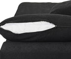 WJShome Love Seat Sofas,80.3" Down Filled Modular Sectional Sofas for Living Room,Cushion Covers Removable, Customizable Modular Sectional Couch for Apartment(Black)