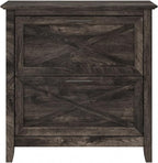 Bush Furniture Key West 2 Drawer Lateral File Cabinet in Dark Gray Hickory, Document Storage for Home Office, Accent Chest with Drawers