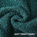 FUTEI Dark Green Throw Pillow Covers 22x22 Inch Set of 2,Furry Faux Fur Teddy Boucle Textured Cushion Covers,Soft Fluffy Decorative Pillow Case,Home Decor for Couch Bed Living Room Office Car