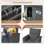 Power Lazy Boy Recliner Chair, Zero Wall Hugger Nursing Recliner for Living Room with USB Port, Lazy Recliners Chair for Adults, Reclining Armchair for Small Space/Bedroom/Apartment(Dark Gray)