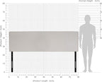 FURINNO Roanne Plain Headboard, King, Fog
