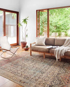 Loloi Loren Collection LQ-17 Charcoal/Multi 7'-6" x 9'-6" Area Rug
