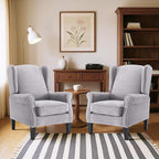 Accent Chair Set of 2, Modern Living Room Chairs with Wingback, Comfy Upholstered High Back Single Sofa for Bedroom, Mid-Century Reading Armchair Sillas para Sala