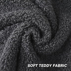 FUTEI Charcoal Throw Pillow Covers 20x20 Inch Set of 2,Furry Faux Fur Teddy Boucle Textured Cushion Covers,Soft Fluffy Decorative Pillow Case,Home Decor for Couch Bed Living Room Office Car