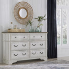 Signature Design by Ashley Blendon Traditional 6-Drawer Dresser with Safety Stop, White & Dark Brown