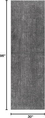 nuLOOM 2' x 8' Cozy Plush SuperiorWash Area Rug, Machine Washable, Non-Slip, Soft Fluffy Shag Carpet for Living Room Bedroom Kids Room Nursery Home Decor, Loni Grey