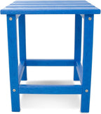 POLYWOOD Long Island 18" Side Table, Pacific Blue