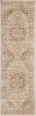 Loloi Magnolia Home by Joanna Gaines Junie Collection JUE-04 Natural/Clay 2'-7" x 8'-0", .38 Pile Height, Runner Rug