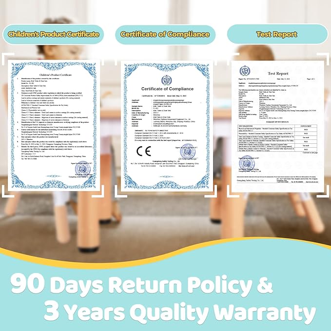 FUNLIO Kids Table and 2 Chairs Set, Height Adjustable Toddler Table and Chair Set for Ages 3-8, Easy to Wipe Arts & Crafts Table, for Classrooms/Daycares/Homes, CPC & CE Approved (3pcs Set) - Green