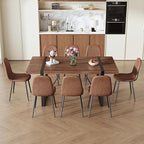 9 Piece Dining Table Set，Dining Room Table Set for 8，71'' Kitchen Table and Modern Chairs Set of 8，8 Chair Dining Table Set for Kitchen Dining Room
