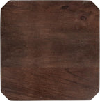 Kate and Laurel Talcott Modern Square Wood Drink Table, 12 x 12 x 28, Dark Brown, Transitional Decorative Two-Tier Pedestal Table for Use as Plant Stand Indoors or Living Room Decor Accent