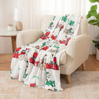 Berkshire Blanket Peanuts VelvetLoft Cute Character Snoopy Plush Throw Blanket,Peanuts Snowy Scene,Throw 55 in x 70 in (Official Peanuts® Product)