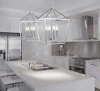 JONATHAN Y JYL7437C Pagoda Lantern Dimmable Adjustable Metal LED Pendant Classic Traditional Farmhouse Dining Room Living Room Kitchen Foyer Bedroom Hallway, 16 in, Chrome