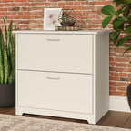 Bush Furniture Cabot 2 Drawer Lateral File Cabinet in White, Home Office Chest for Letter, Legal, and A4-size Document Storage