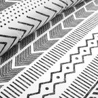 Lush Decor Hygge Geo Reversible 3 Piece Cotton Duvet Set, King, Black & White