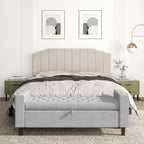 King Size Headboard Only, Linen Wall Mounted Headboard King for Adjustable Bed Modern Upholstered Head Board Easy Assembly, Beige