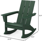 POLYWOOD® Modern Adirondack Rocking Chair, Green