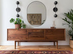 ANDY STAR Large Oval Black Bathroom Vanity Mirror, 30x40 Inch, Stainless Steel Metal Frame, Shatterproof Glass, Wall Mounted