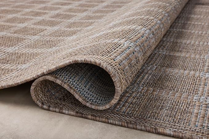 Loloi Amber Lewis Topanga Collection TOP-01 Natural/Bone 6'-7" x 9'-4" Indoor/Outdoor Area Rug