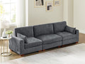 VANOMi Large Modular Sectional Sofa, Oversized Couch with Charging Station, Cloud Couch Deep Seat Sofa with Thick Cushion, Convertible Sectional Couches for Living Room Office Apartment