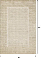 Loloi Chris Loves Julia Briggs Collection, Wheat & Ivory, 3'-6" x 5'-6" Accent Rug – Minimal Gritted Design Area Rugs for Living Room Bedroom Entryway & Hallway No Shed High Traffic Home Decor Rug
