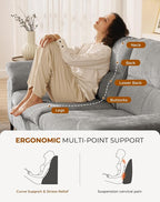88.97" Modern Sofa Couches for Living Room, Deep Seat Sofas with 8”Cushion, Comfy 2-Seater Chenille Loveseat with Convertible Armrest, Removable Sofa Cover, High Leg(Light Gray)
