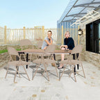 10 Pack Folding Chairs with Padded Cushion and Back, Khaki Portable and Foldable Chairs with Durable Metal Frame for Indoor Outdoor Office Party Events Kitchen, 330lbs Capacity