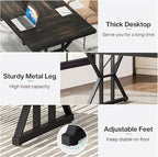 Tribesigns 70.8-Inch Executive Desk, Large Computer Office Desk Workstation, Modern Simple Style Laptop Desk Study Writing Table Business Furniture for Home Office (Black Oak, 70.8 Inch)