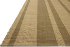 Loloi Leanne Ford Weatherstaff Collection WTS-03 Natural/Olive 3'-6" x 5'-6" Accent Rug Jute, Striped, Neutral, Entryway, Mudroom, Bathroom, and Kitchen