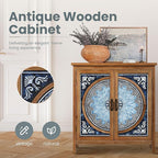 PHI VILLA Accent Cabinet with Doors, Small Storage Cabinet Sideboard Buffet Credenza for Living Room, Entryway